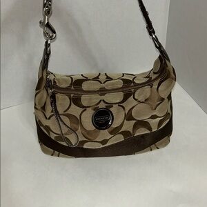 Coach Signature Stripe Hobo Bag